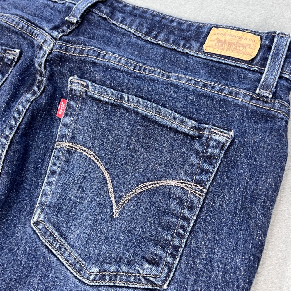 Levi's Dark Wash Mid Rise Skinny Jeans Womens 12M Blue Denim Stretch - Picture 3 of 12